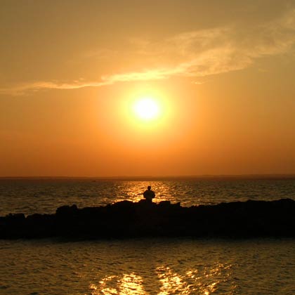 Sonnenuntergang in Balatonmariafürdö